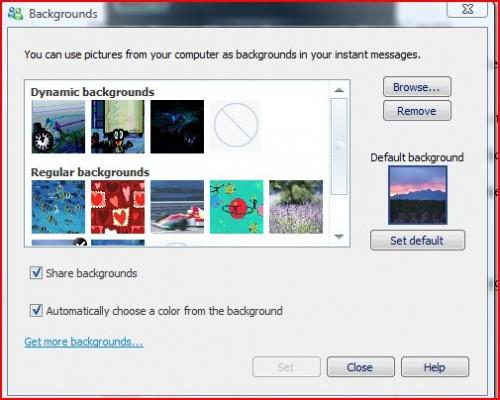 Come mettere uno sfondo in un Windows Live Messenger