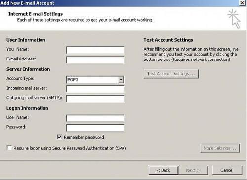 Come configurare un account di posta in Outlook 2007
