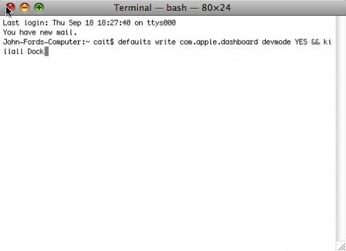 Come fare Dashboard Widgets Disponibile su un desktop su Mac OS X Leopard