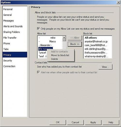 Come sapere se sei bloccato nel MSN Messenger