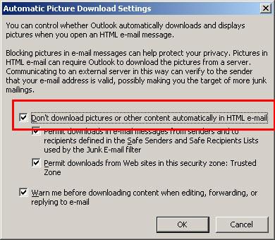 Come modificare Download immagini Impostazioni in Microsoft Outlook