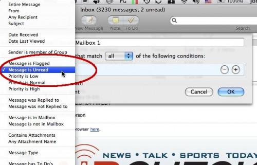 Come creare una casella smart di posta non letta in Mac OS X Leopard