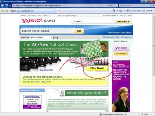 Come giocare scacchi su Yahoo.com