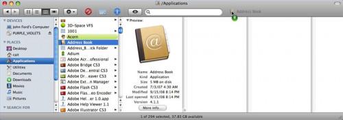 Come aggiungere un elemento per il Finder barra degli strumenti in Mac OS X Leopard
