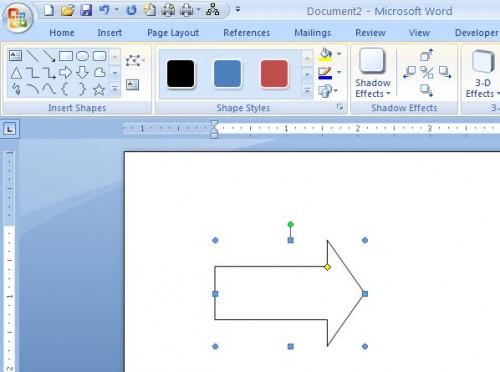 Come aggiungere Frecce blocchi in un documento Microsoft Word 2007