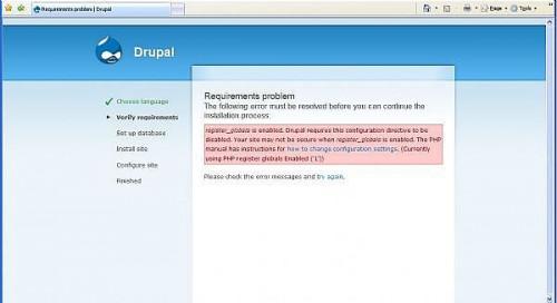 Come installare Drupal su server 1and1