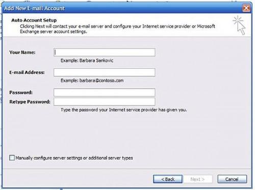 Come impostare un account Internet e-mail in Outlook 2007