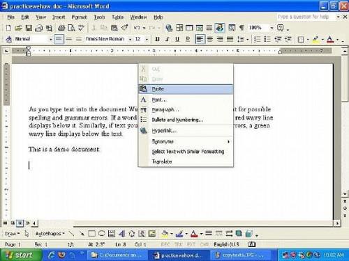Come copiare / tagliare il testo in un documento di Microsoft Word
