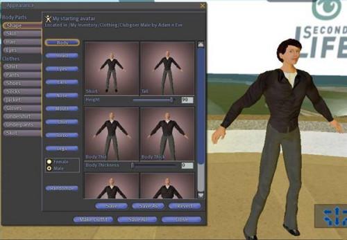La creazione di avatar in un mondo virtuale