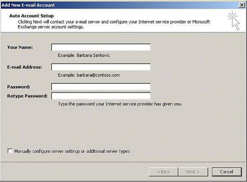 Come configurare un account di posta in Outlook 2007