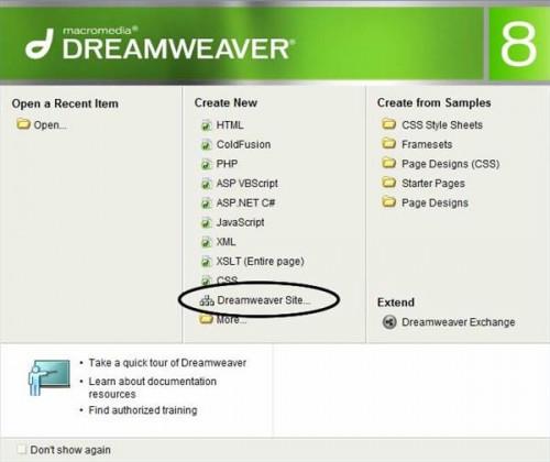 Come fare un sito web con Dreamweaver 8