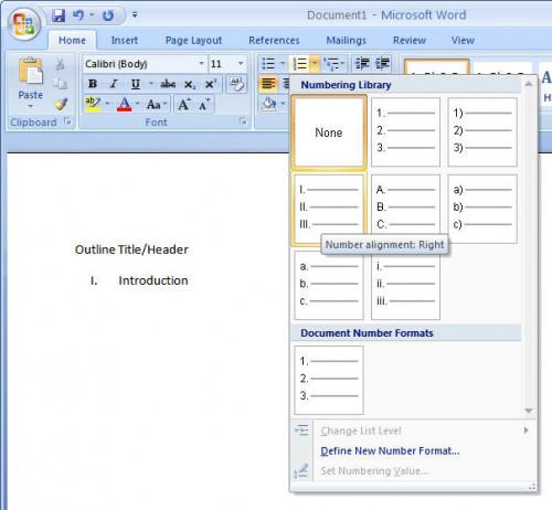 Come fare uno schema in Microsoft Word 2007