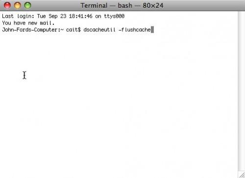 Come svuotare la cache DNS in Mac OS X