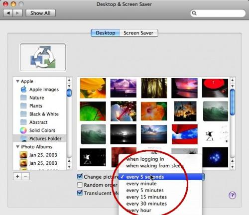 Come impostare desktop di immagini per cambiare automaticamente su Mac OS X
