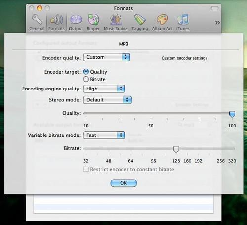 Come rippare o codificare un Mp3 V0 LAME su Mac OS X