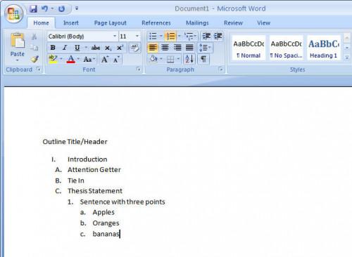 Come fare uno schema in Microsoft Word 2007
