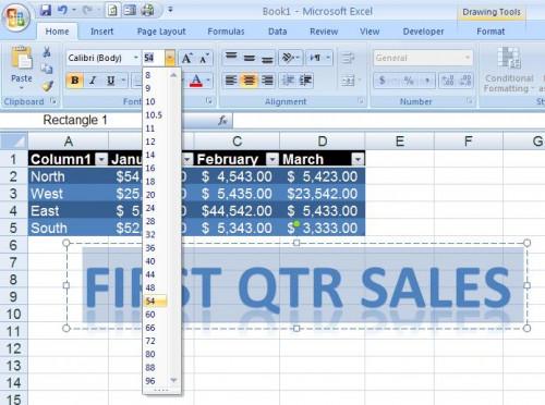 Come utilizzare WordArt in Microsoft Excel 2007