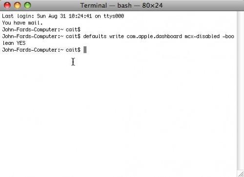 Come disattivare la Dashboard di Mac OS X Leopard