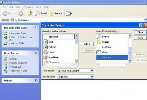 Come aggiungere o rimuovere pulsanti della barra degli strumenti nella cartella di Windows