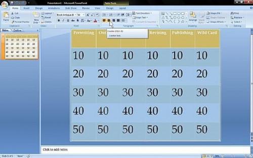 Come creare aula giochi utilizzando PowerPoint 2007
