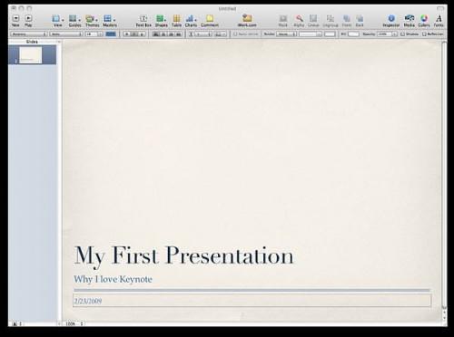 Come fare una presentazione semplice con Apple Keynote '09