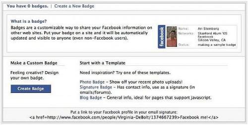 Come creare un badge Facebook per un sito web
