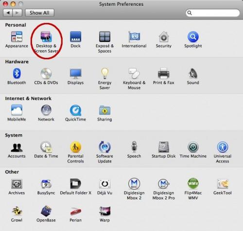 Come impostare desktop di immagini per cambiare automaticamente su Mac OS X