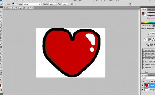 Come disegnare un cuore in Photoshop