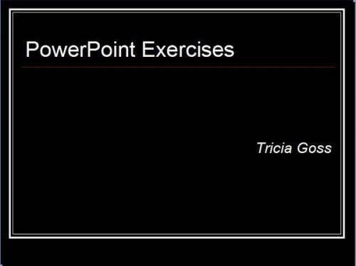 Esercizi Microsoft Power Point